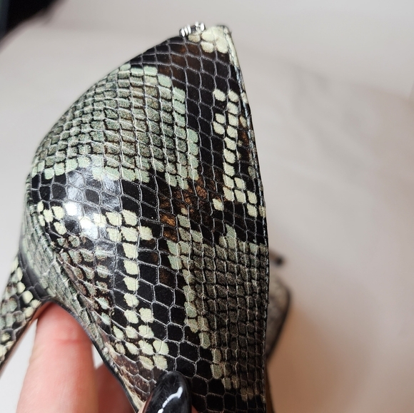Sam Edelman 9W Green Black Snake Print Hazel Heels Stilletos - Picture 11 of 16